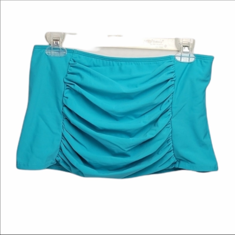 Shape FX NWOT NEW Turquoise Skirted Swim Skirt Bottoms